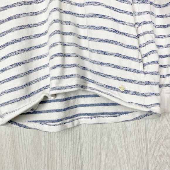 Disney Cruise Line | White & Blue Striped Terrycloth Embroidered Hoodie Large - Picture 7 of 12